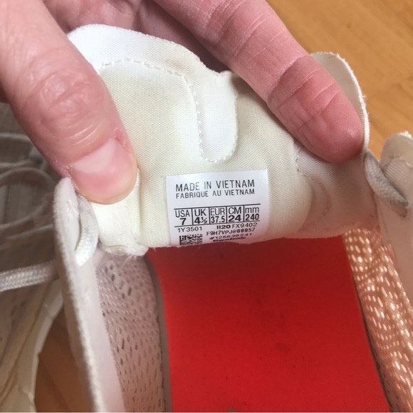 Reebok Zig Kinetica 2 sneakers shoes Chalk Orange Flare off-white womens size 7 - Picture 12 of 13